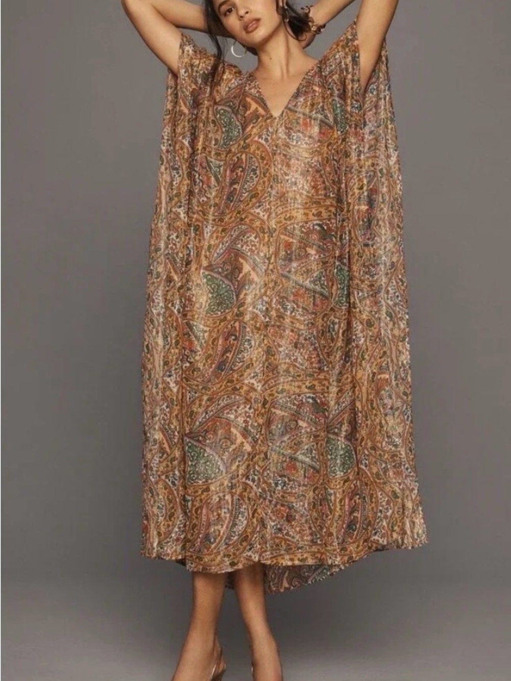 *NWT Mille Paisley Midi Caftan Dress OS